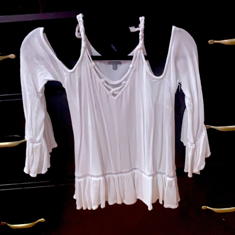 Charlotte Russe White Bohemian Blouse